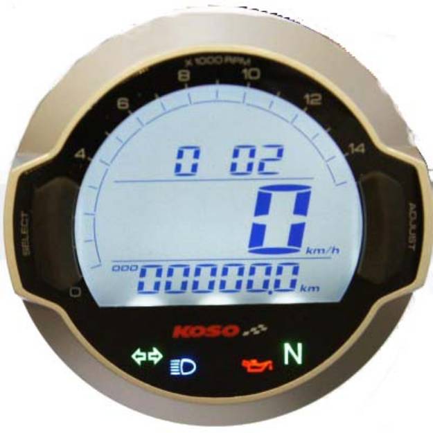 Picture of Silver Bezel Digital Speedometer / Tach / Fuel Gauge