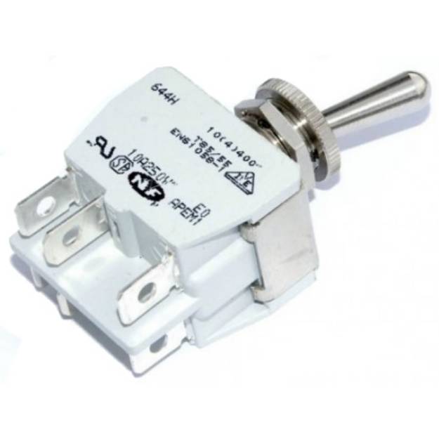 Picture of Knurled Ring Toggle Switch Off-On-On 3 Position