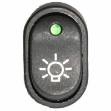 Picture of Oval Rocker Switch Illuminated Green Lights