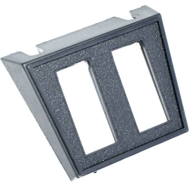 Picture of Black Twin Rectangular Hole Switch Panel