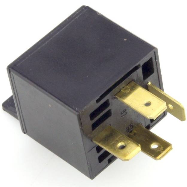Picture of Black Standard Relay 30 Amp 4 Pin Integral Mount