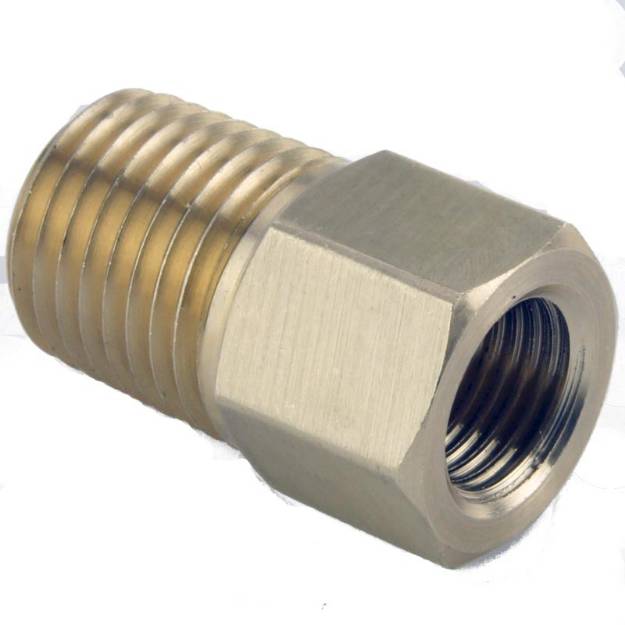 Picture of Brass Union 1/4" NPT male to  M10 x 1mm female
