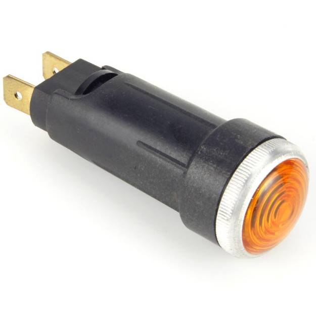Picture of 21mm Diameter Warning Light Amber Aluminium Bezel