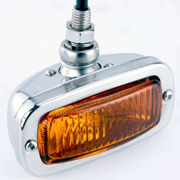 Picture of Stainless Bolt Mount Amber Indicator Light 113mm