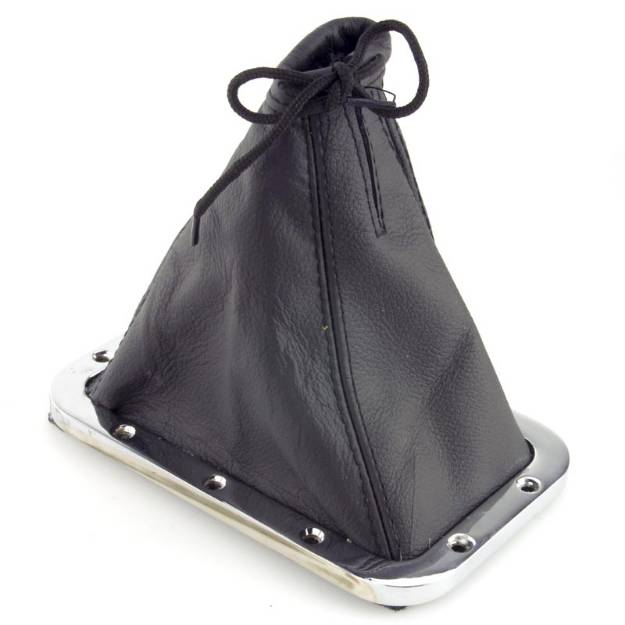 Picture of Leather Gear Gaiter With Rectangular Chrome Surround 107 x 165mm