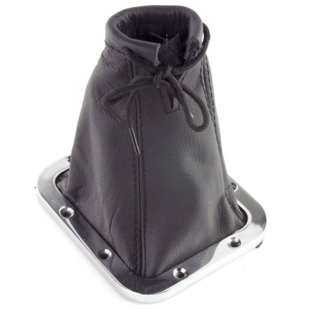 Picture of Leather Gear Gaiter With Chrome Surround 107 x 125mm