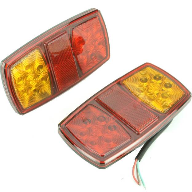 Picture of Slimline LED Rectangular All-In-One Rear Lamp With Built-In Reflector 150mm