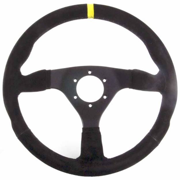 Picture of 350mm Black Suede Steering Wheel 