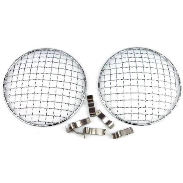 Picture of 5 3/4" Chrome Mesh Headlamp Stone Guards