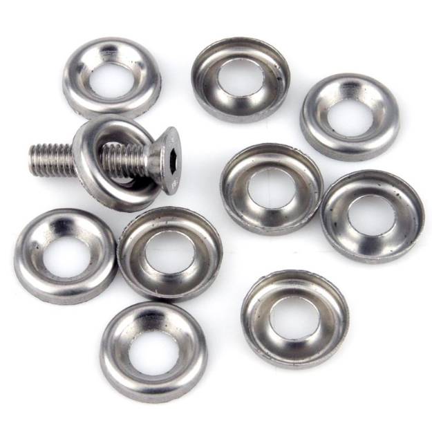 Picture of M6 Raised Stainless Screwcups Pack of 10