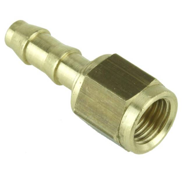Picture of 7/16" UNF Female Brass Union with 8mm Hosetail