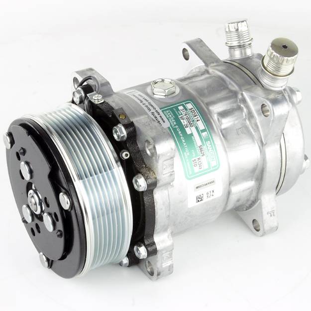 Picture of Universal Air Conditioning Compressor 'Poly V' Drive belt and side unions
