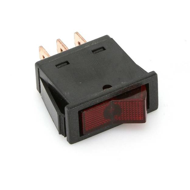 Picture of Illuminated Rectangular Rocker Switch Red