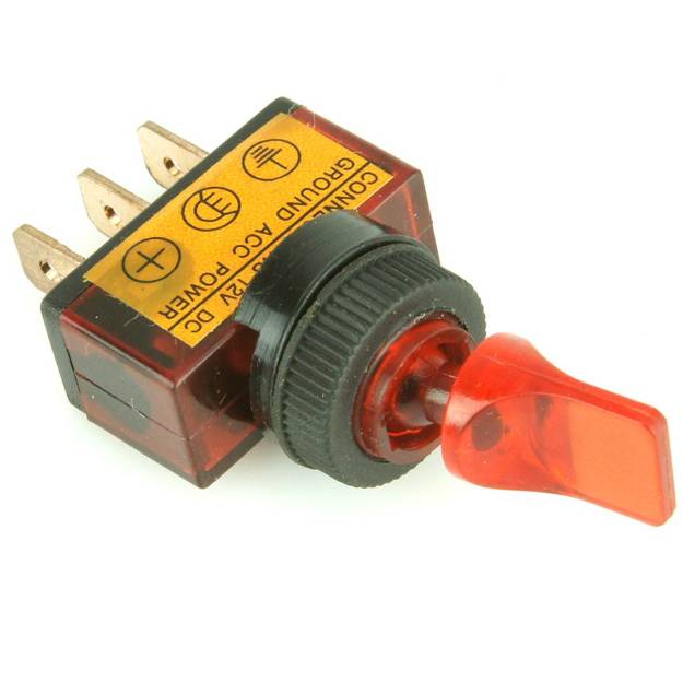 Picture of Illuminated Red Paddle Toggle Switch On/Off