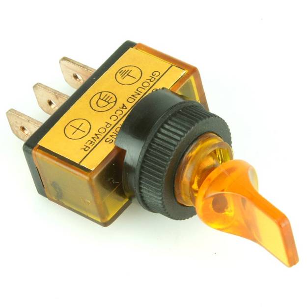 Picture of Illuminated Amber Paddle Toggle Switch On/Off