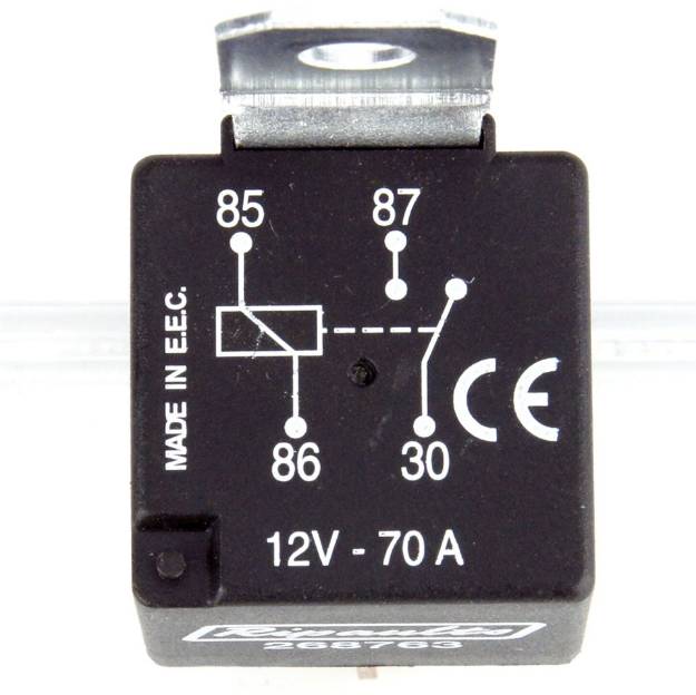 Picture of Black Heavy Duty Relay 70 Amp