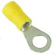 Picture of Yellow Pre Insulated Crimp Ring Terminals 6mm 50pcs