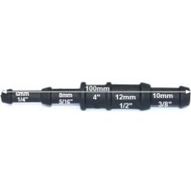 Picture of Black Nylon Stepped Reducer Joiner 6/8mm - 12/10mm