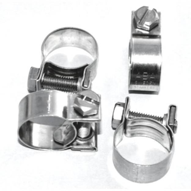 Picture of Stainless Steel Fuel Hose Clips 13-15mm Pack of 4
