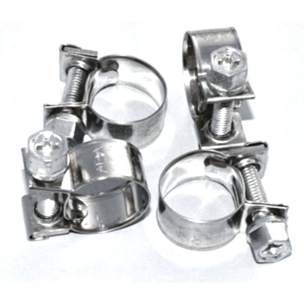 Picture of Stainless Steel Fuel Hose Clips 11-13mm Pack of 4