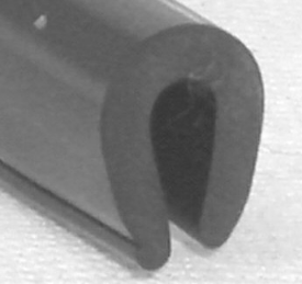 Bild von 10 x 8mm SATIN-Schwarzer U-Profil-Randstreifen