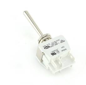 Picture of Knurled Ring LONG  Toggle Switch on/off/on Double Pole