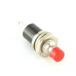 10 Piece Miniature Switch Metal Barrel Mini Push Button,Metalltaster Red/Black 