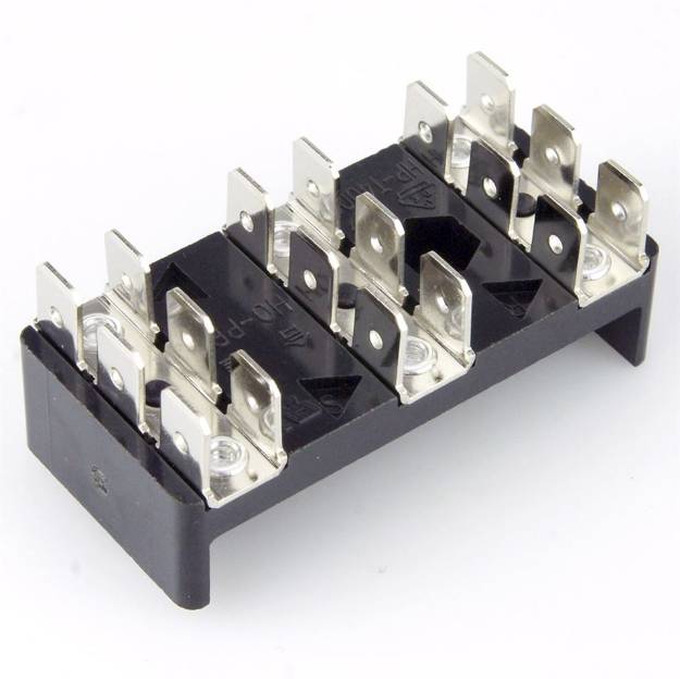Picture of 1/4" Male Spade Terminal Triple Busbar