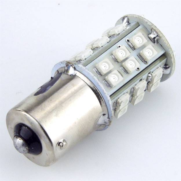 Picture of LED Single contact BA15S Amber 33 SMD Replacement Bulb