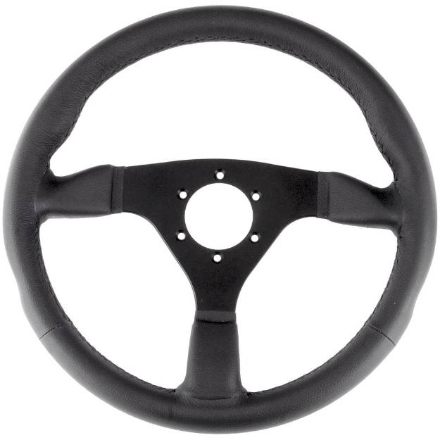 Picture of 350mm Black Leather Steering Wheel 