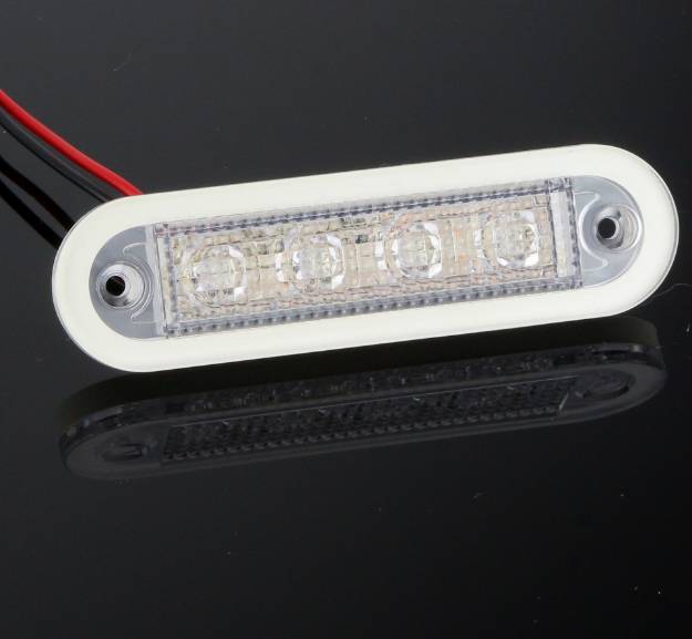 Picture of All Purpose Clear Lens ***Red*** LED Strip Lamp 90mm