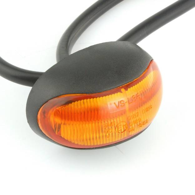 Picture of LED Domed Light 'E'11 Marked Amber Indicator 56mm