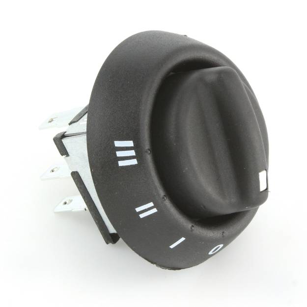 Picture of Plastic Knob and Bezel 3 Speed Rotary Heater Fan Switch