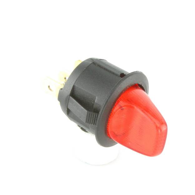 Picture of Round Toggle Switch Illuminated Red
