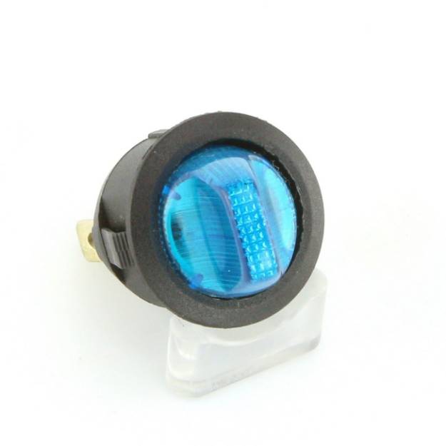 Picture of Round Toggle Switch Illuminated Blue