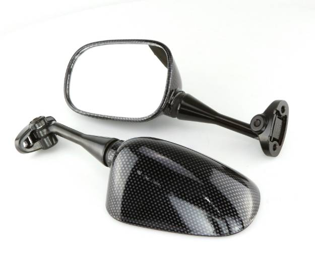 Picture of Large Carbon Fibre Effect Side Mirrors 260mm