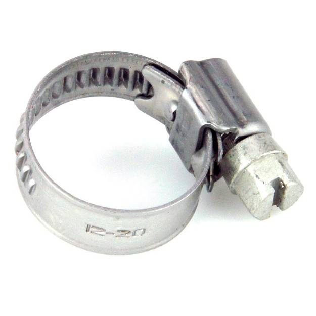 Picture of 12 - 20mm Narrow Band Stainless Steel Hose Clip Sold Singly