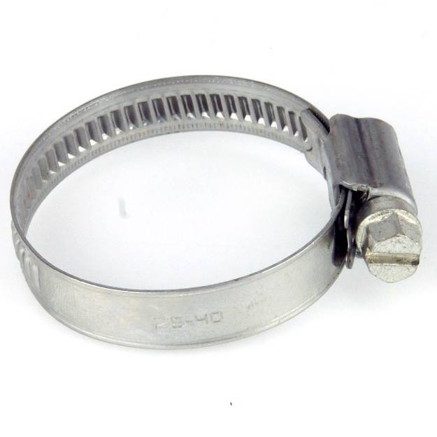 Picture of 25 - 40mm Narrow Band Stainless Steel Hose Clip Sold Singly