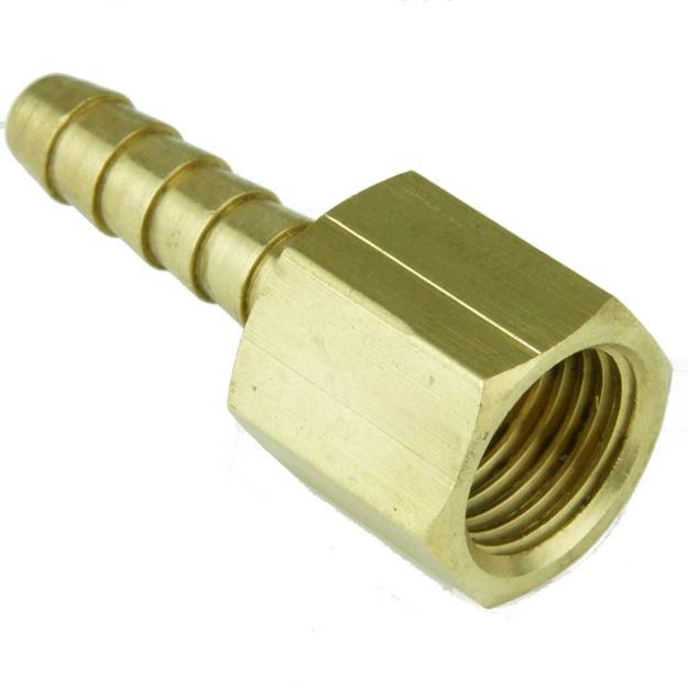 Picture of 1/4" BSP Female Brass Union With 6mm Hosetail