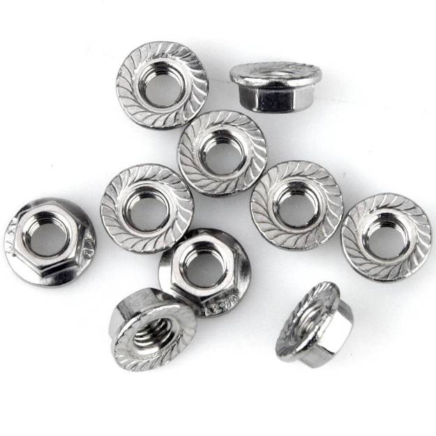 Picture of M5 Stainless Flange Nuts Pack Of 10