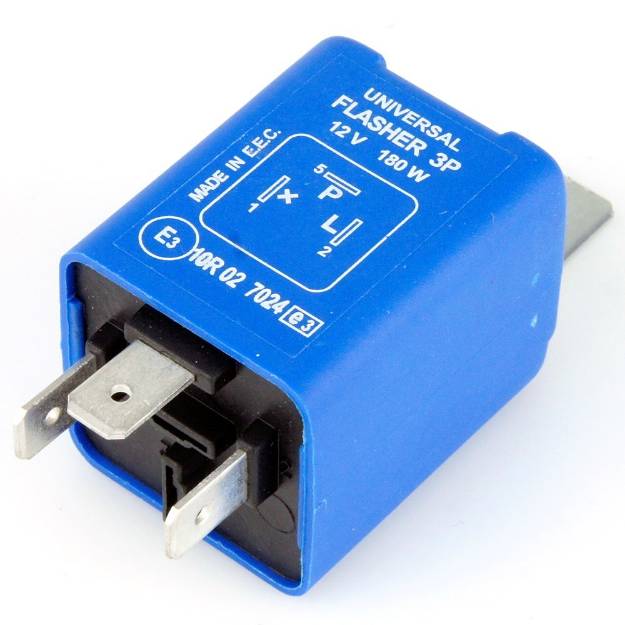 Picture of 3 Pin Electronic Flasher Relay 180 Watt Max