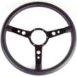 Picture of 17" Italian Styled Black Leather Steering Wheel With Black Centre