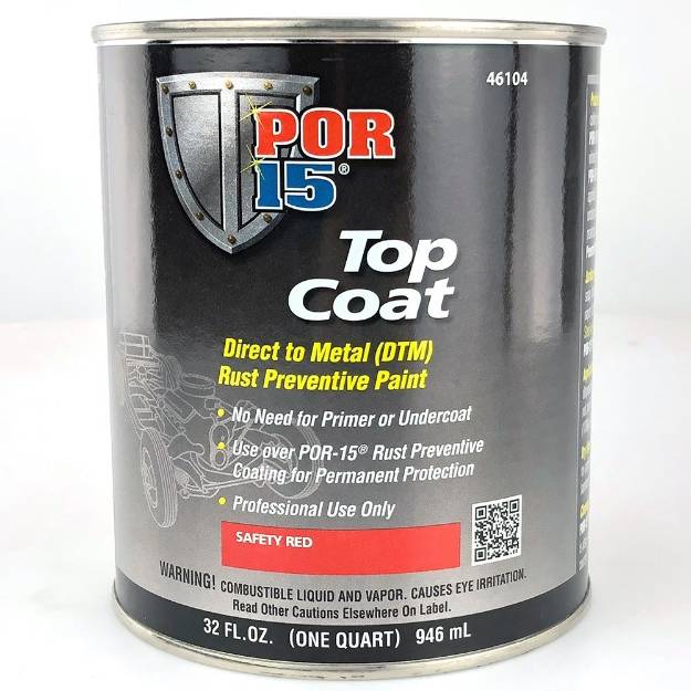Picture of POR 15 RED Top Coat Gloss 946ml