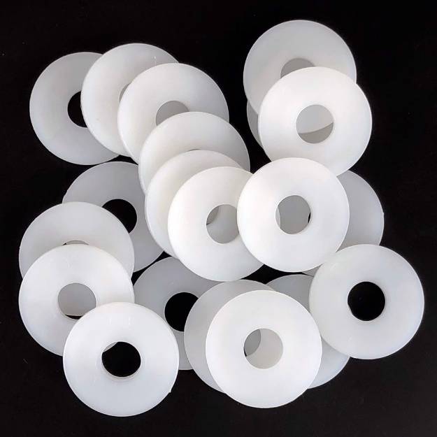 Picture of 30mm Dia. White Nylon Washers With a 10.4mm Hole