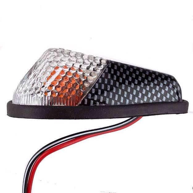 Picture of Wing Mount Indicators Carbon/Clear Lens 92mm
