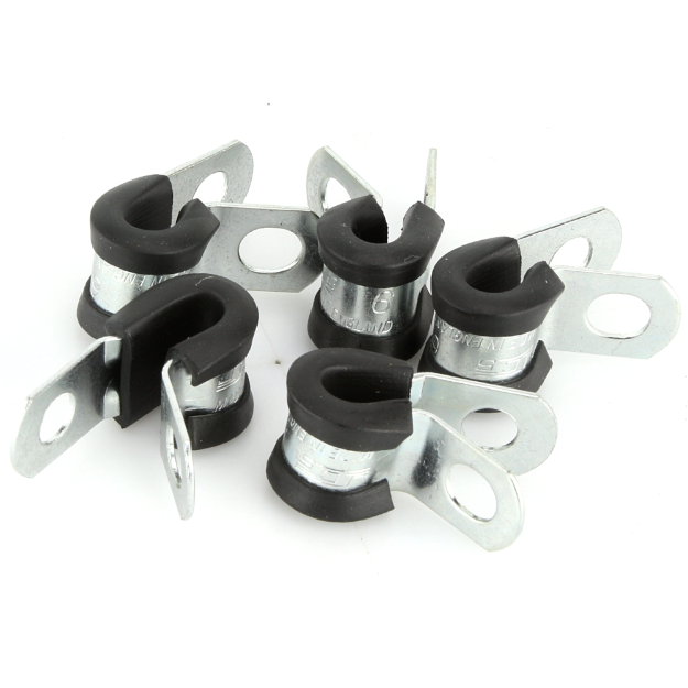 Zinc Plated Steel P-Clips 6mm Pack of 5