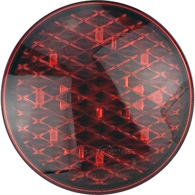Picture of 80mm Round Self Adhesive Red Lens Stop Tail