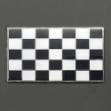 Picture of Black and White Chequered Flag Enamel Badge 51x29mm