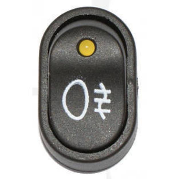 Picture of Oval Rocker Switch Illuminated Amber Rear Fog