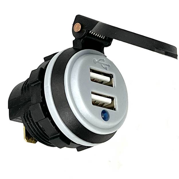 Picture of Slim Twin USB Socket With Sprung Lid